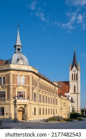 Keszthelyi, Hungary - July 6, 2022: János Vajda High School In Keszthelyi, Hungary