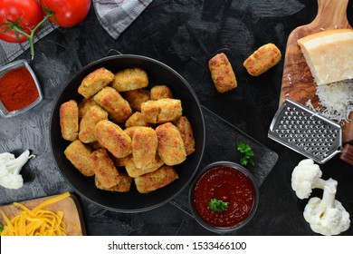 Keto Cauliflower Tater Tots With Sugar-Free Ketchup - An Entire Recipe Preparation With Instructions And Photos Of The Final Dish