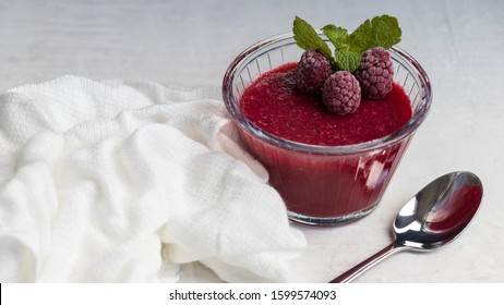 Keto Dessert From Raspberries And Erythritol
