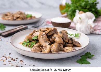 Keto Spicy Sauteed Mushrooms Recipe - recipe set with preparation photos and ingredients