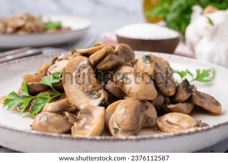 Keto Spicy Sauteed Mushrooms Recipe - recipe set with preparation photos and ingredients