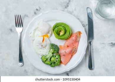 Ketogenic Food Concept - Plate With Keto Food