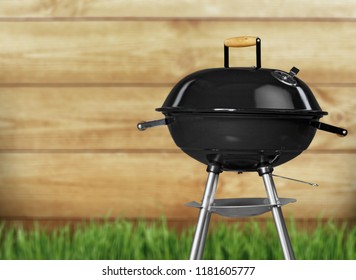 Kettle Barbecue Grill With Cover Isolated On