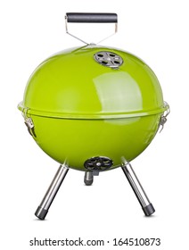 Kettle Barbecue Grill With Cover Isolated On White 