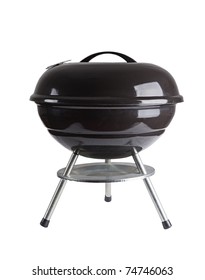 Kettle Barbecue Grill With Cover Isolated On White