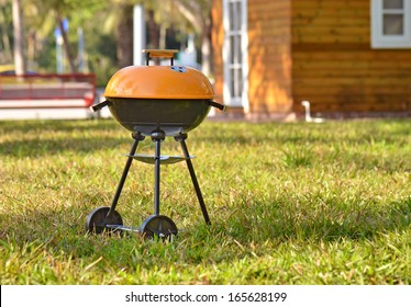 Kettle Barbecue Grill In The Garden 