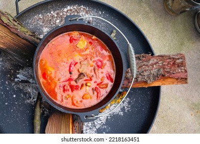 Kettle Hungarian Goulash Soup With Potatoes