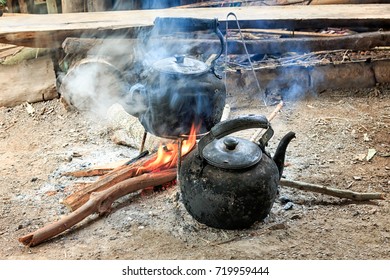Kettle on fire