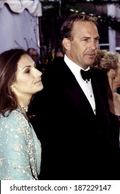 Kevin Costner And Wife Cindy At The Academy Awards, March, 1999