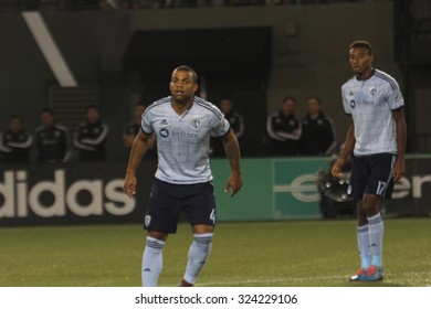 Kevin Ellis Defender For The Kansas City Sporting At Providence Park In Portland,Oregon USA 10,3,15