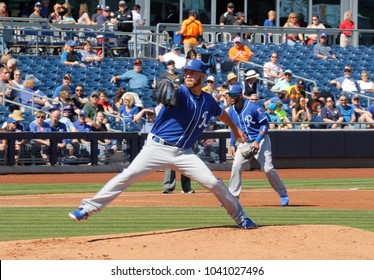 Kevin Jepsen Pitcher For The Texas Rangers During The Cactus League At Peoria Sports Complex March 1, 2018.