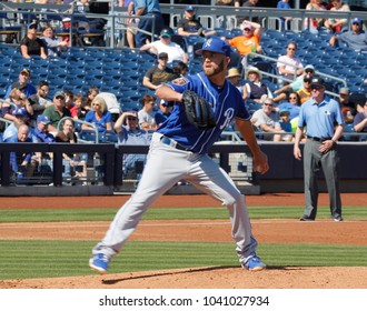 Kevin Jepsen Pitching In The Cactus League At Peoria Sports Complex In Peoria Arizona USA March 1st , 2018.