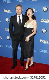 Kevin McKidd and Sandra Oh at the 66th Annual Directors Guild Of America Awards held at the Hyatt Regency Century Plaza in Los Angeles, USA on January 25, 2014.