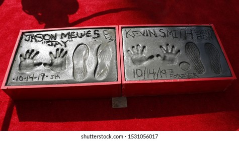 Kevin Smith And Jason Mewes Hands And Footprint Ceremony Held At The TCL Chinese Theatre In Hollywood, USA On October 14, 2019.