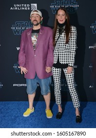 Kevin Smith, Jennifer Schwalbach  Arrives At The Premiere Of Disney's 