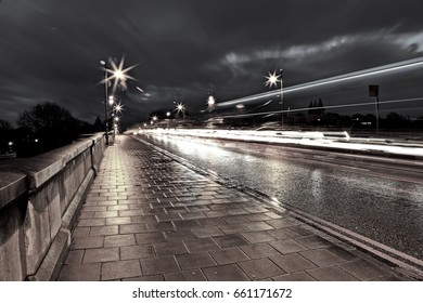 Kew Bridge At Night Sepia