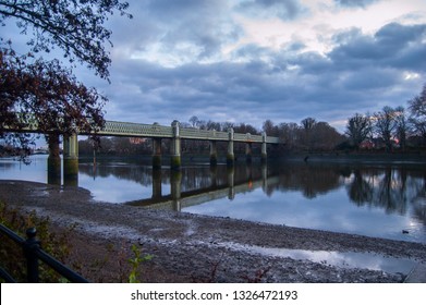 Kew Railway Bridge At Sunset