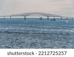 The Key Bridge with Marine Traffic, Baltimore, Maryland USA, Maryland