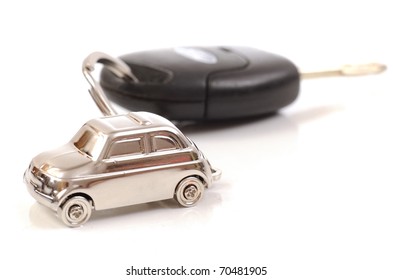 Key Car With Little Key Ring In Car's Shape