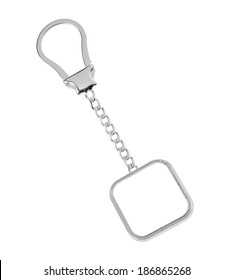 Key Chain With Space For Text Isolated On White Background 