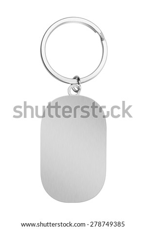 Key Chain with space for text, isolated on white background