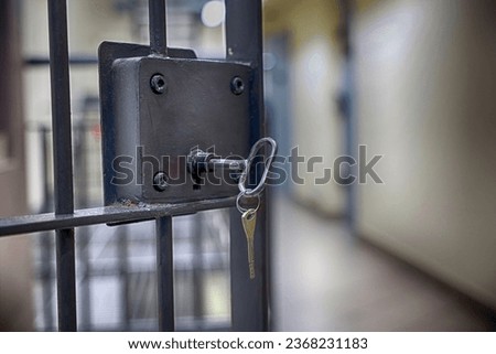 Key to the entrance grate in a prison. Prison.