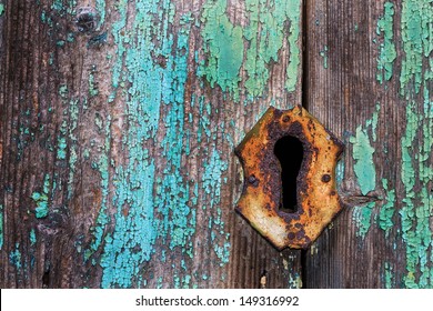 Key Hole  In Ancient Door