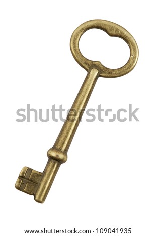Key isolated on white background with clipping path