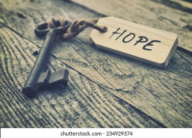 Key and label. Hope concept - Shutterstock ID 234929374