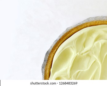 Key Lime Pie In A Graham Cracker Crust And Aluminum Pie Tin