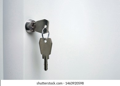 Key In Office Cabinet Lock With Copy Space