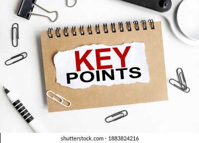 key points, text on white paper on white background - Shutterstock ID 1883824216