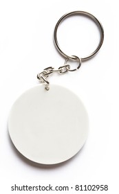 Key ring on white background