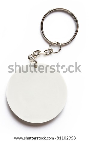Key ring on white background 商業照片 © 