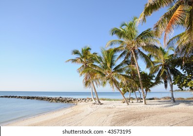 Key West Beach In Florida Keys, USA