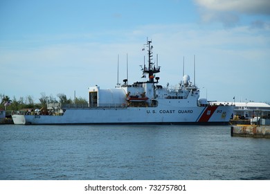 KEY WEST, FLORIDA - MAY 31, 2016: United States Coast Guard Cutter Mohawk Docked In Key West, Florida