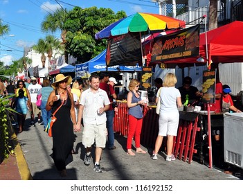 KEY WEST, FLORIDA - OCTOBER 20: Goombay Festival In Bahama Village On October 20, 2012 In Key West, Fl. This Annual Event Featuring Bahamian Food And Culture, And Marks The Start Of Fantasy Festival.