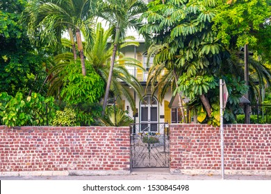 Key West, Florida, USA - September 12, 2019: Ernest Hemingway House In Key West