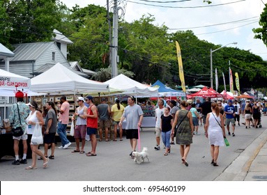 KEY WEST, FLORIDA-AUGUST 12:   Lobster Festival In Key West, Fl., on August 12, 2017. This is an annual event featuring the Florida Spiny Lobster, caught in the local waters of the Florida Keys.