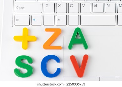 keyboard and alphabet. image of shortcut key
