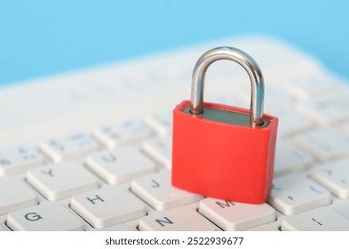 The keyboard in the background emphasizes the digital nature of the threat and the need for technological solutions to protect data.