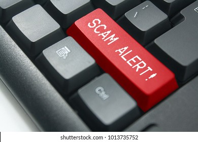 Keyboard Button With Word Scam Alert