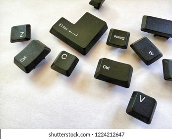 Keyboard Buttons Paper Texture Background Enter Stock Photo 1224212647 ...