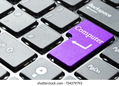 Keyboard with computer button