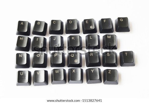 Keyboard Keys Alphabet On White Background Stock Photo (Edit Now ...