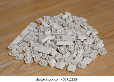 Keyboard Keys On A Pile