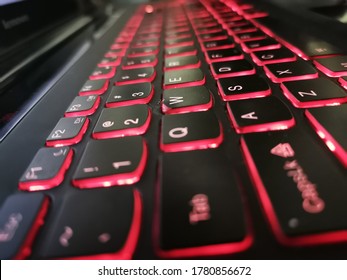 Keyboard of the lenovo legion - Shutterstock ID 1780856672
