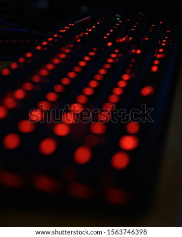 Keyboard with red back light 