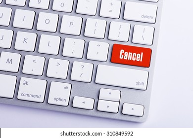 Keyboard with Red Cancel Button