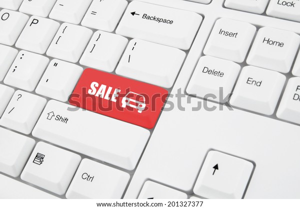 Keyboard with sale car\
button